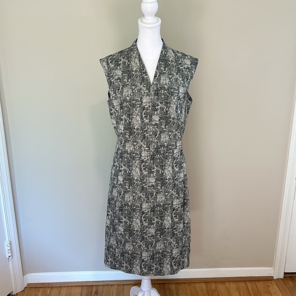 MM Lafleur Aditi Dress in Black and White Jacquard Crackle Print New Size 10 - Picture 5 of 13